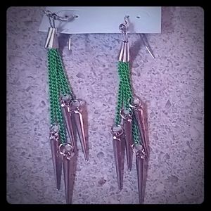 Bold and beautiful! Green earrings!